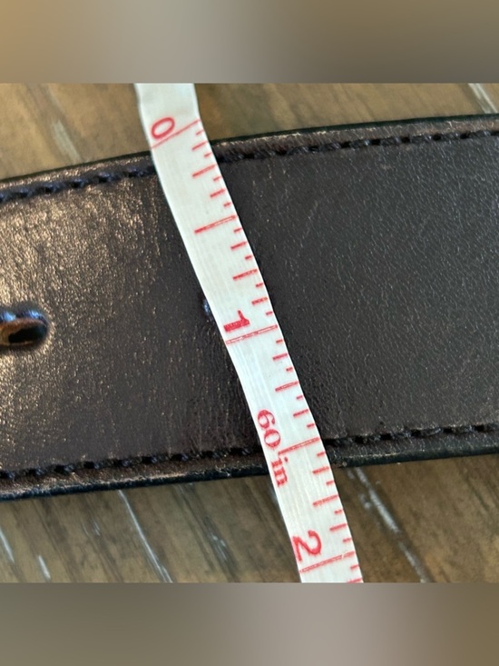 Vintage Tony Lama Western Southwestern Aztec & Silver Concho Black Leather Belt main image 6